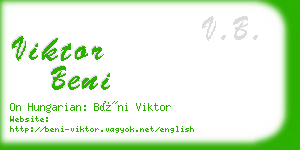viktor beni business card